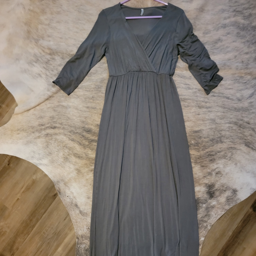 Gray maternity dress